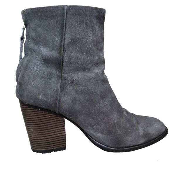 Rag & Bone Ashby Granite Suede Heeled Boots - Picture 1 of 7